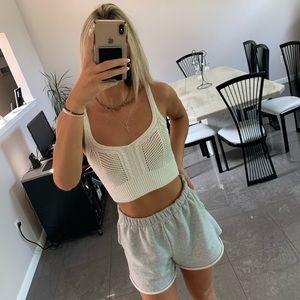 White crochet crop top from PacSun